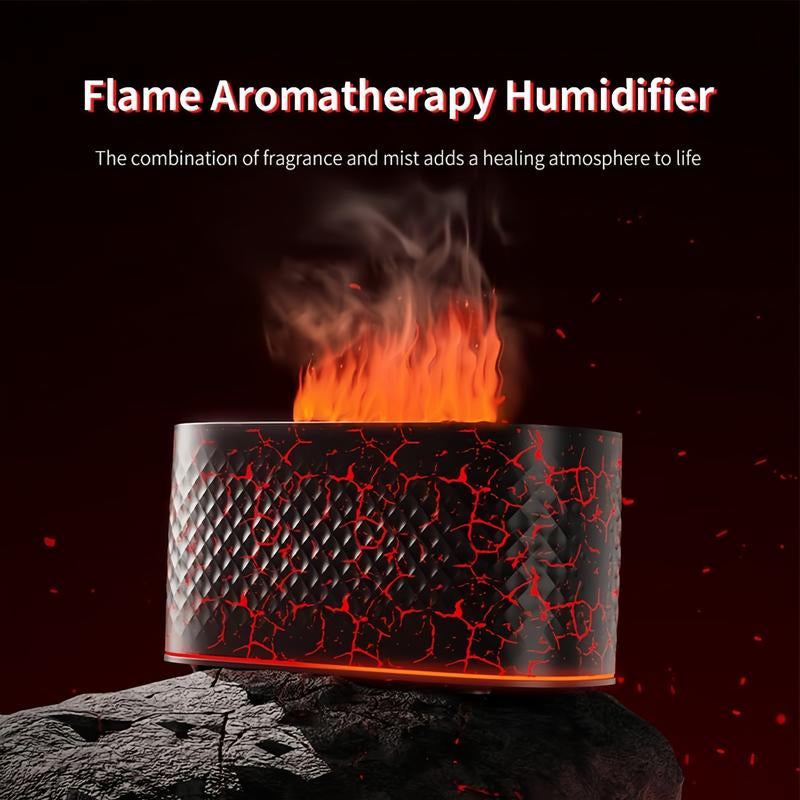 Essential Oil Diffuser with Color Gradient Flame, Elegant Desktop Humidifier, Aromatherapy Diffuser for Home, Hotel Air Freshener