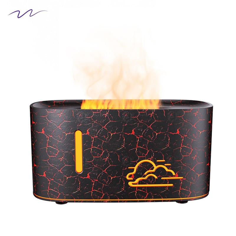 Essential Oil Diffuser with Color Gradient Flame, Elegant Desktop Humidifier, Aromatherapy Diffuser for Home, Hotel Air Freshener