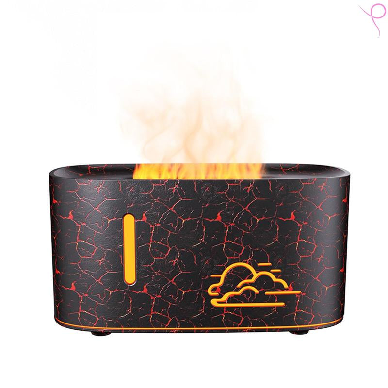 Essential Oil Diffuser with Color Gradient Flame, Elegant Desktop Humidifier, Aromatherapy Diffuser for Home, Hotel Air Freshener