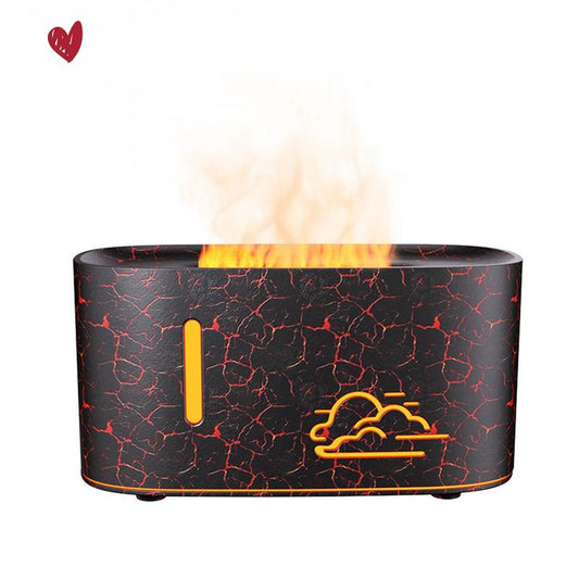 Essential Oil Diffuser with Color Gradient Flame, Elegant Desktop Humidifier, Aromatherapy Diffuser for Home, Hotel Air Freshener