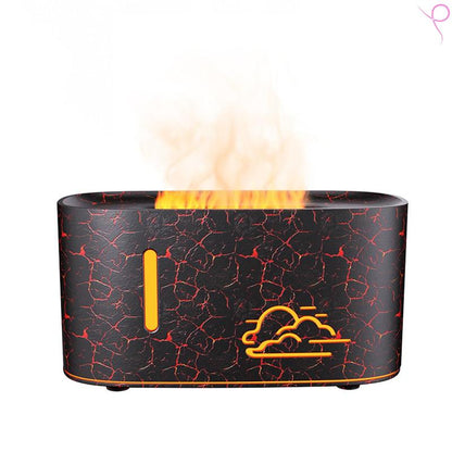 Essential Oil Diffuser with Color Gradient Flame, Elegant Desktop Humidifier, Aromatherapy Diffuser for Home, Hotel Air Freshener